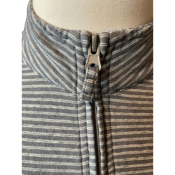 Johnnie-O Hangin Out Harvell Quarter Zip Shirt Men's XL Gray Striped Pullover - Picture 4 of 8